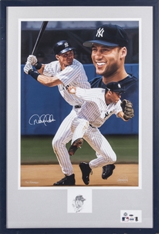 Derek Jeter Signed Danny Day Oversized 32 x 47 Framed Giclee With Remarque 18/30 (Steiner, MLB Authenticated & JSA)